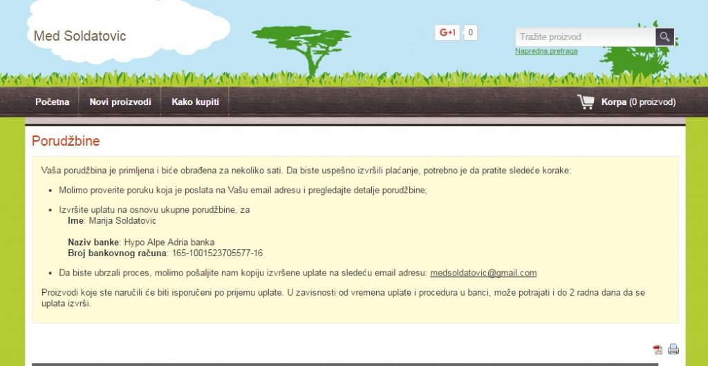 Porudžbine i plaćanje Porudžbine i plaćanje